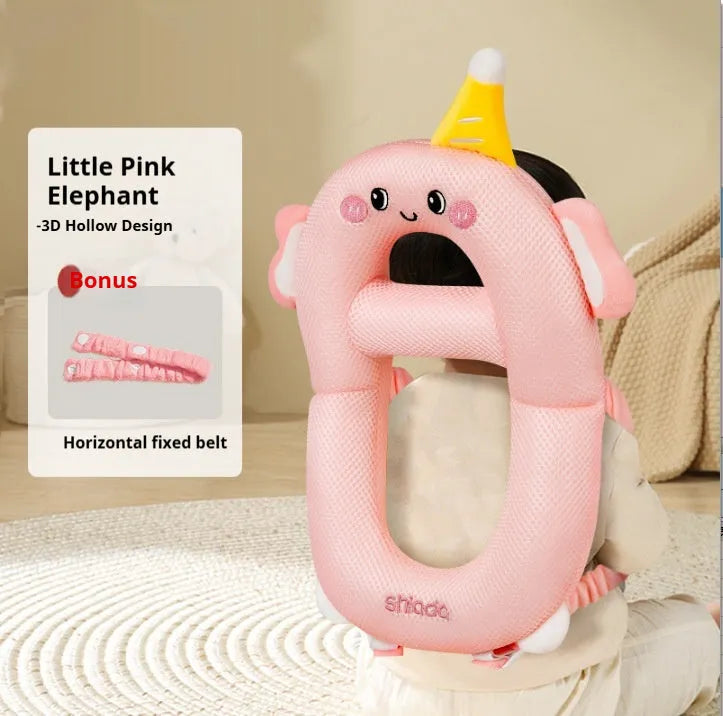 Baby anti-collision pillow in cartoon animal design with EPS filling for toddler walking protection