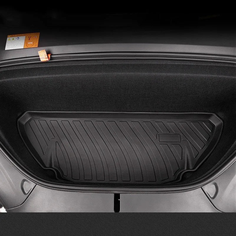Rubber floor mat with TPE footrest for Tesla cars including Model 3, Y, X and S