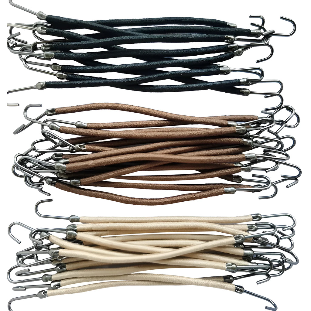 Wig double hook hair tools in black, dark brown and light brown colours