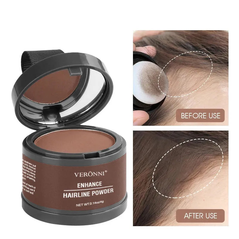 Hairline powder cosmetic product for skin tone improvement with multiple colour options