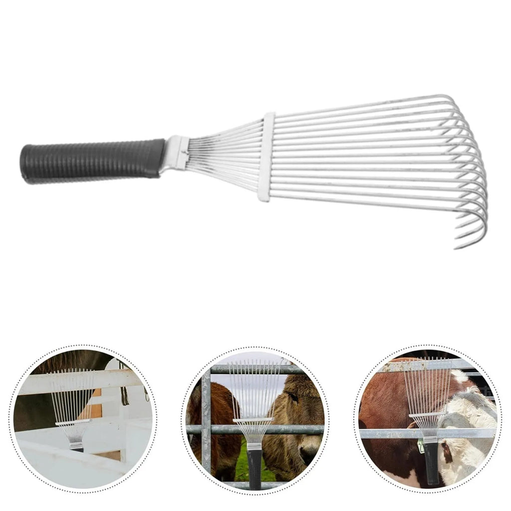 33cm long stainless steel dematting brush rake comb for grooming horses dogs and cattle
