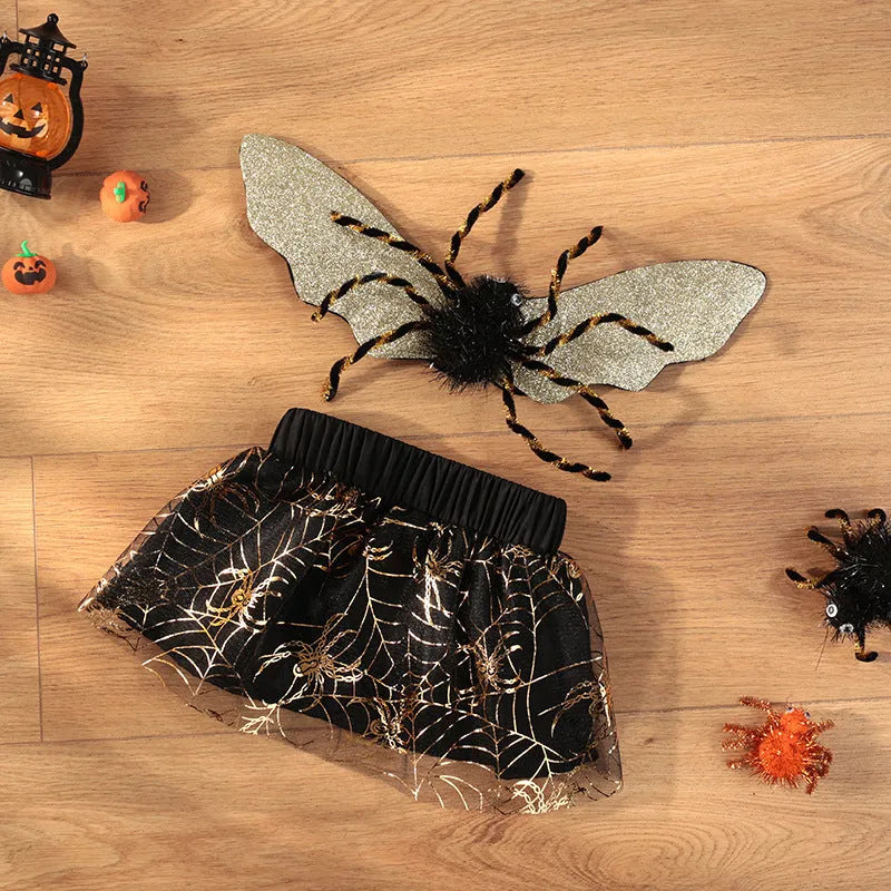 Black polyester dog Halloween suit costume available in sizes S M L XL for pet party wear