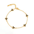 Women's geometric stainless steel bracelet with triangular diamond elements in gold or steel finish with coloured stones.