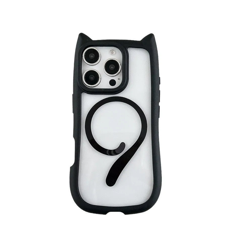 Transparent acrylic TPU phone case for IPhone 17 with two-in-one design and magnetic suction feature