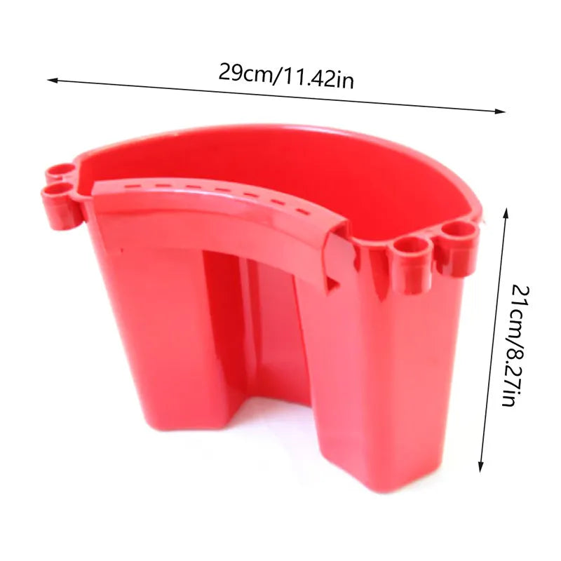 Car washing bucket with grit guard tray in selected colour
