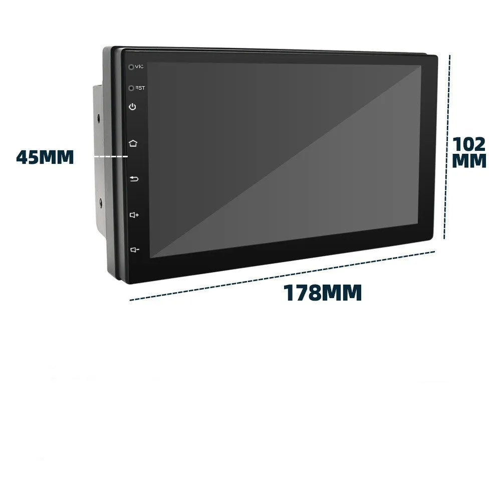 Black universal 7 inch CarPlay navigation MP5 player with GPS and radio for car dashboard