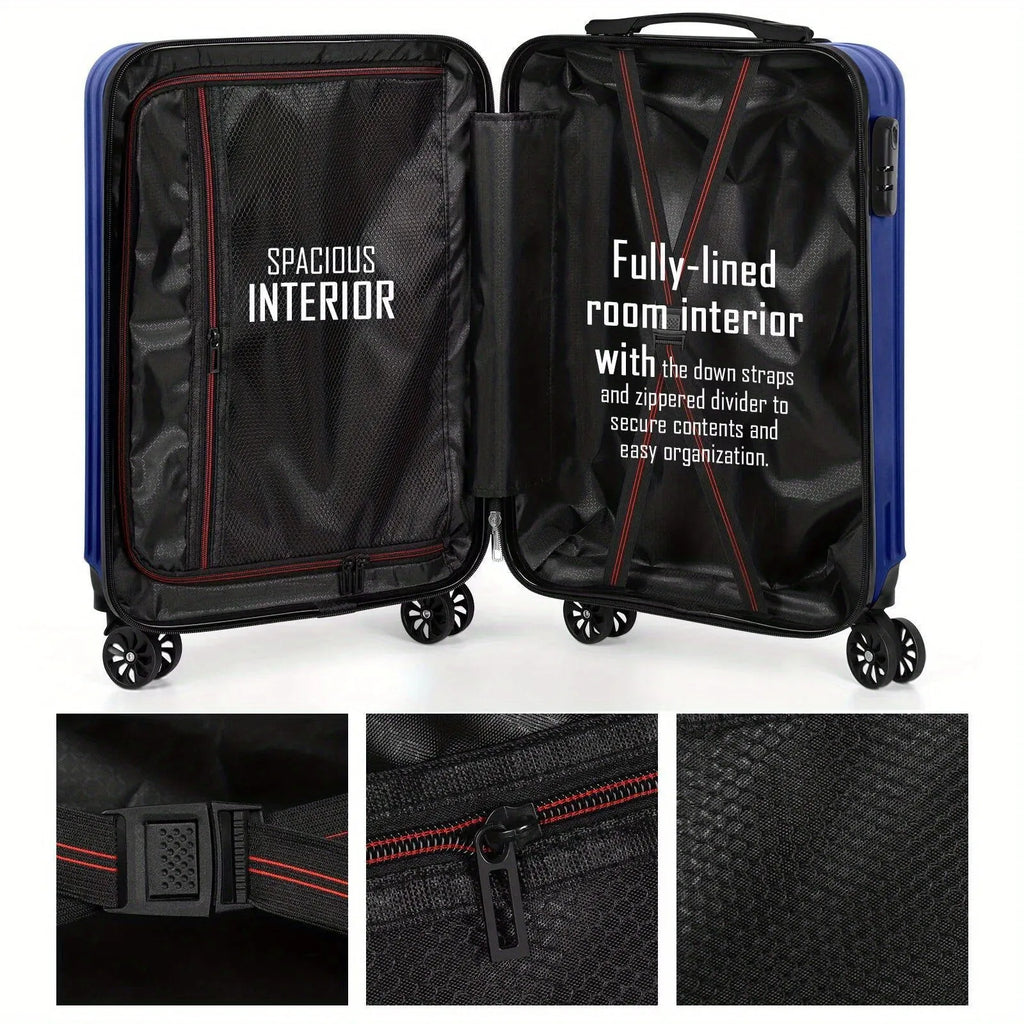 Aluminium alloy 14-inch and 20-inch luggage set with towel accessory for male travellers