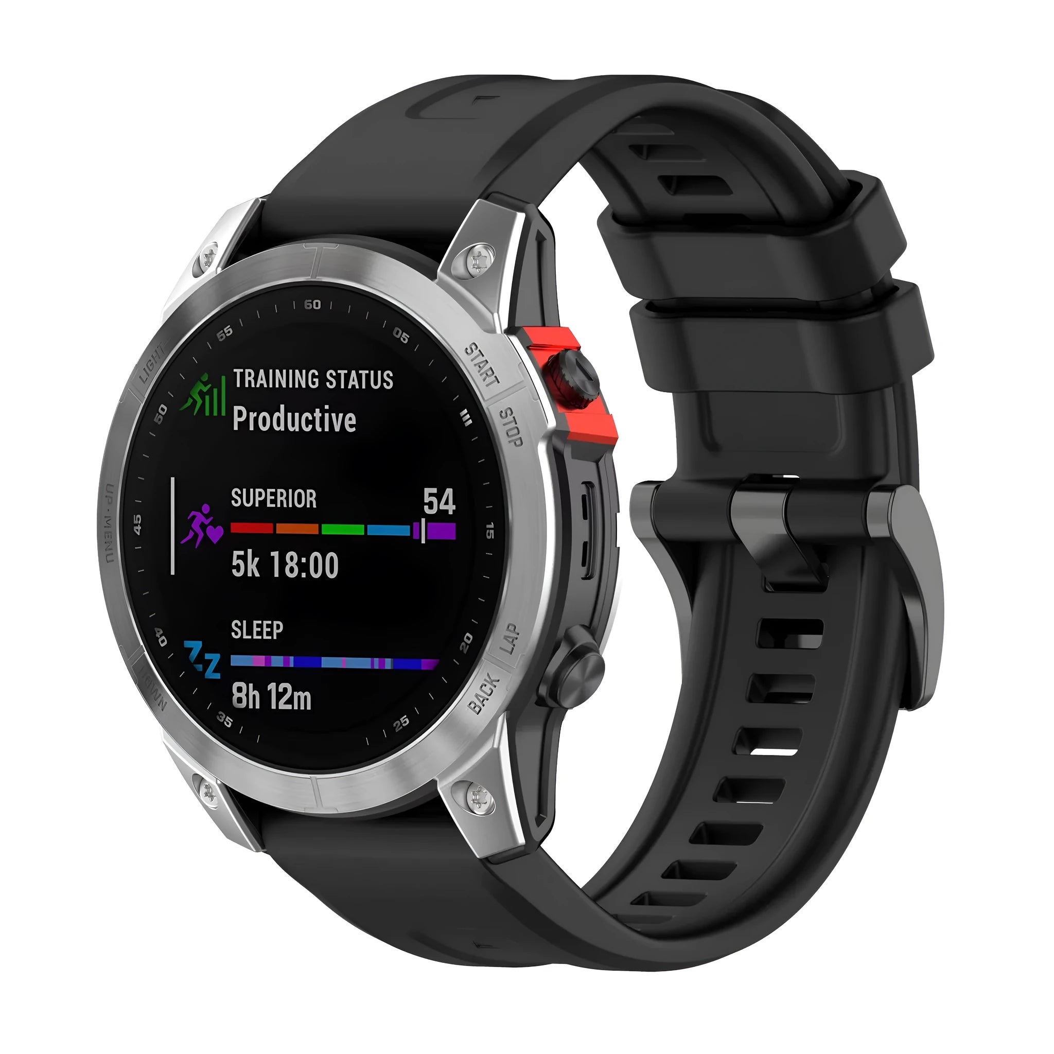 Jiaming Fenix 7 silicone quick release sports watchband in multiple colours showing quick-release spring bars.