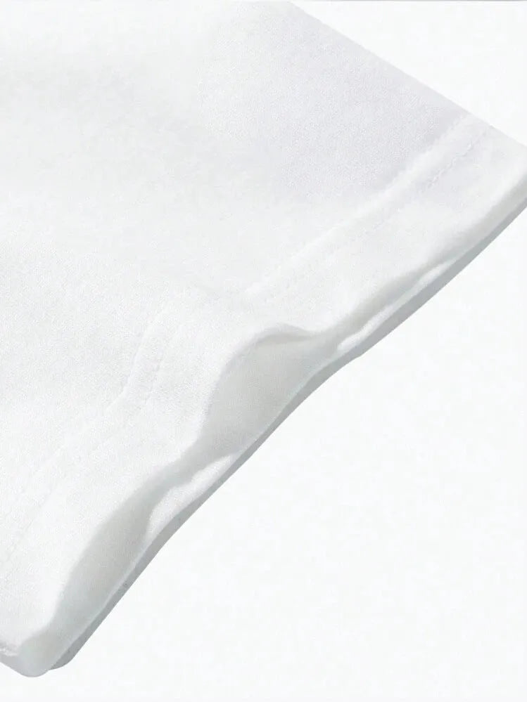 Men's solid-colour pure cotton short sleeve t-shirt in Japanese retro style.
