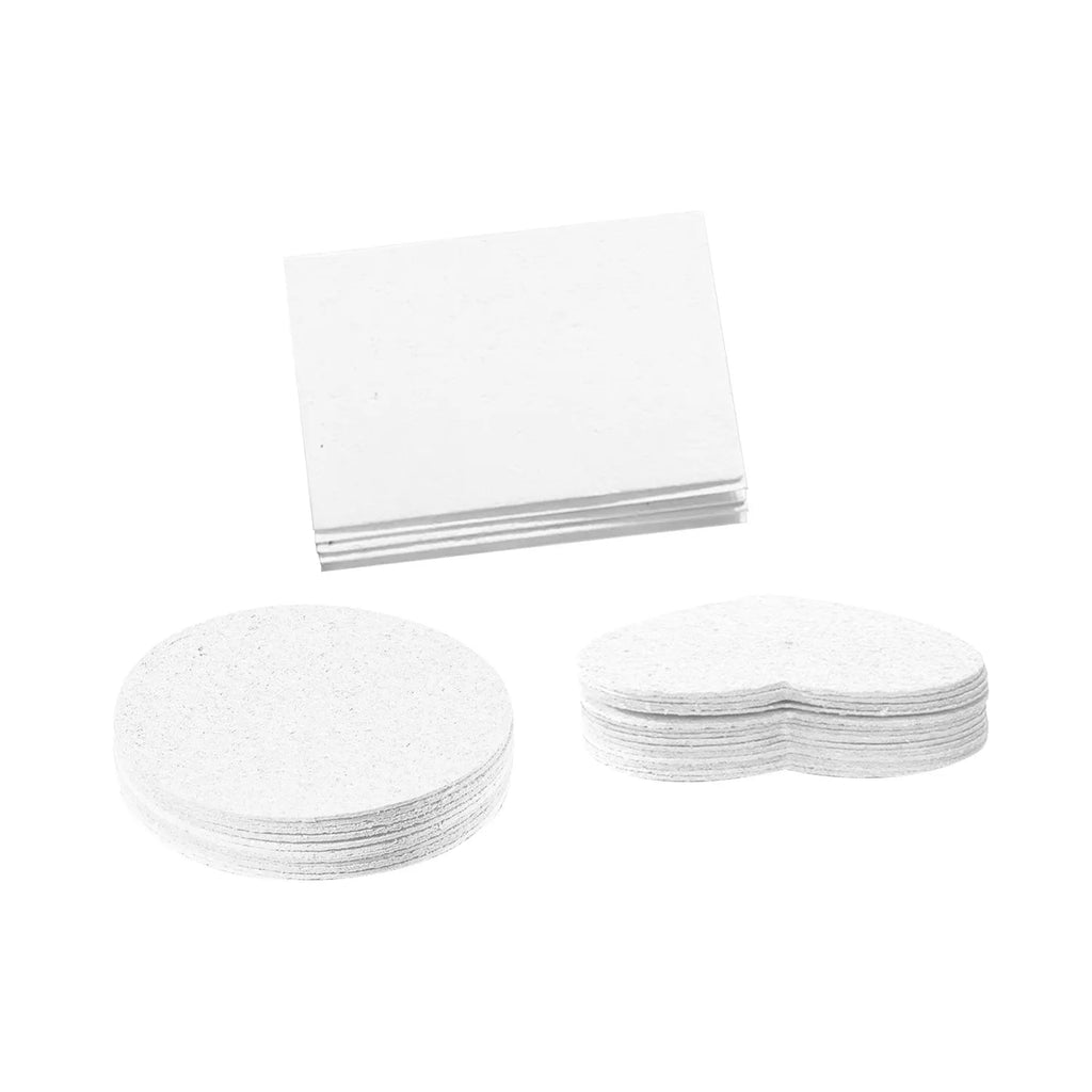 Cartoon wood pulp paper painting sponge set with heart, round and square sheets plus six fountain pens
