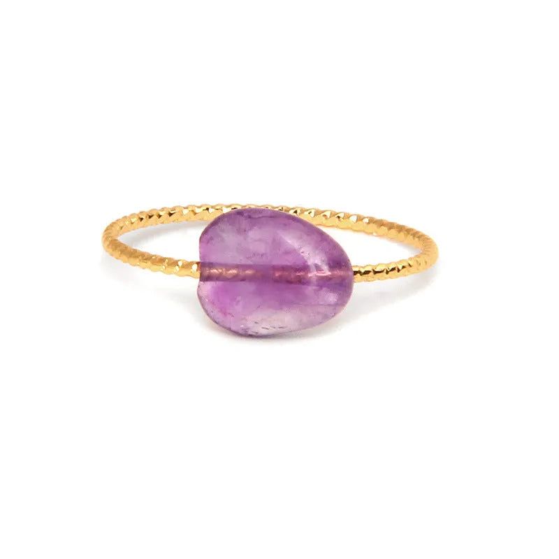 Geometric agate ring for women showing original design with natural stone texture