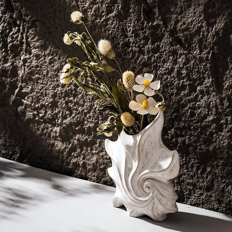 French art ceramic vase with coloured glaze in a European retro style.