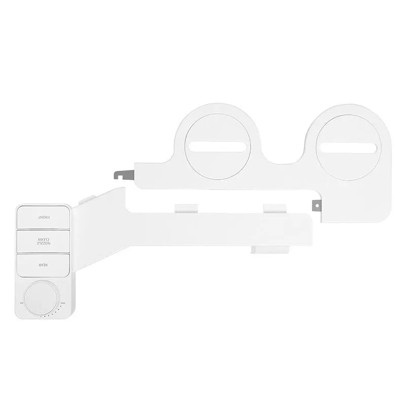 Pure white non-electric bidet wash tool with button control and removable cleaning nozzle