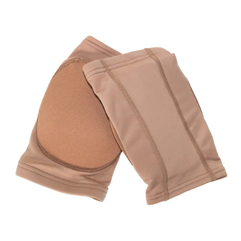 Ballet dance knee pads in skin colour or black options with size range from XS to XL for knee protection