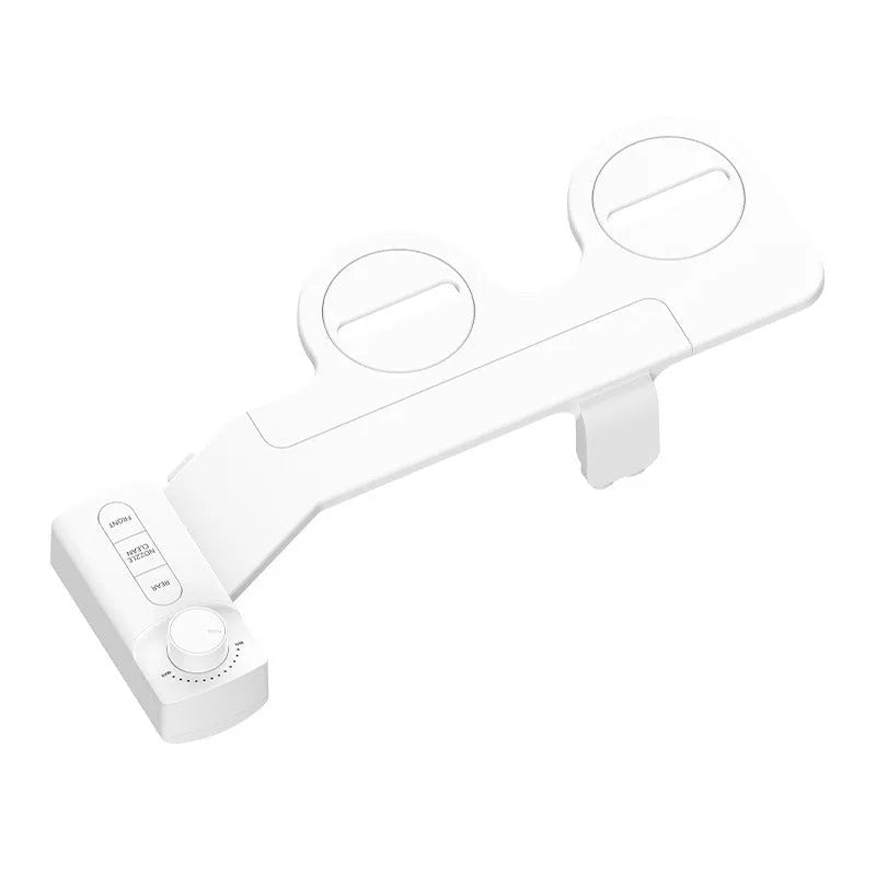 Pure white non-electric bidet wash tool with button control and removable cleaning nozzle