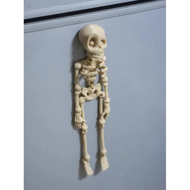 3D printed PLA skull refrigerator magnet in modern art style, 18cm high