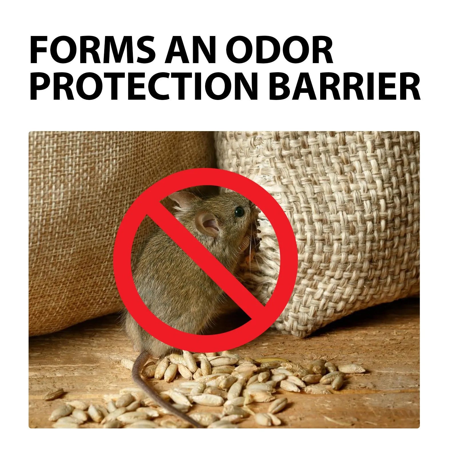 60ml bottle of natural rat repellent spray with clove and peppermint oil for cars and homes.