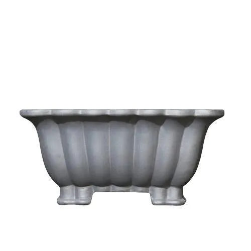 Purple sand ceramic square bonsai pot with 37x15cm inner diameter for desktop display