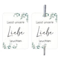 G45 style white card decorative labels, 50 sheets in set, for wedding baptism communion decoration