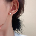 Women's copper fishtail earrings with electroplated white gold or yellow gold colour finish