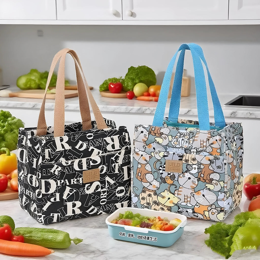Women's printed canvas handbag with large capacity and multiple colour pattern options