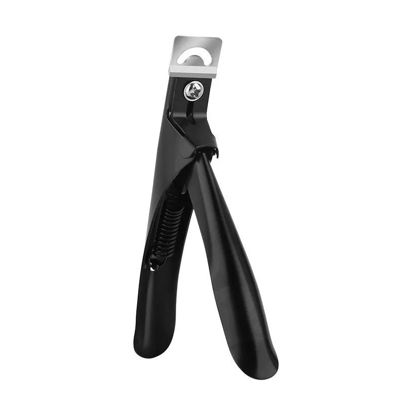 Titanium French U-shaped nail scissors with stainless steel blades in electrophoresis black finish