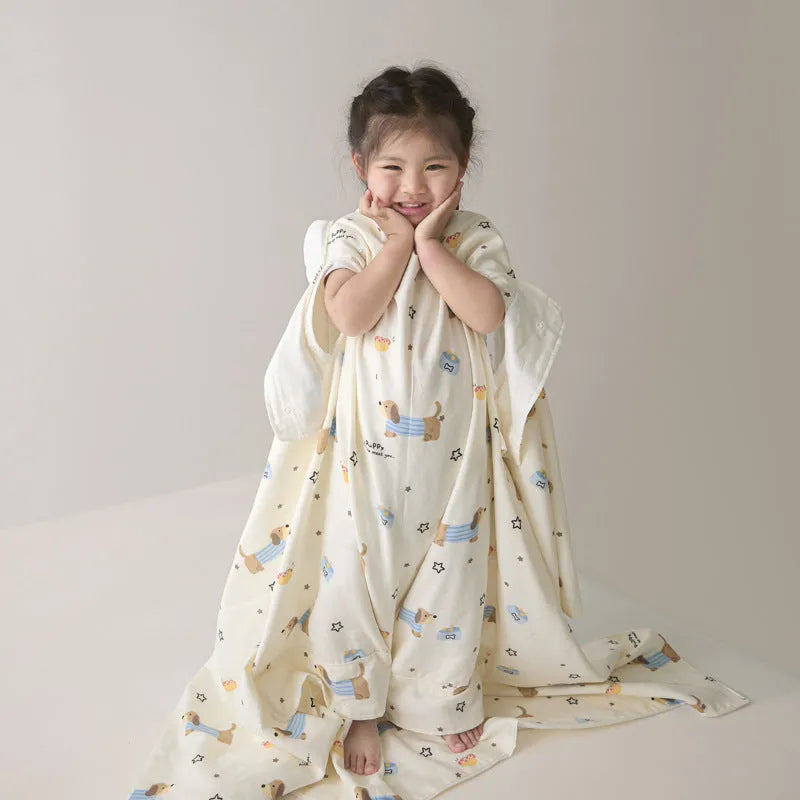Anti-kick summer blanket in polyester with antimicrobial filling showing colour pattern options