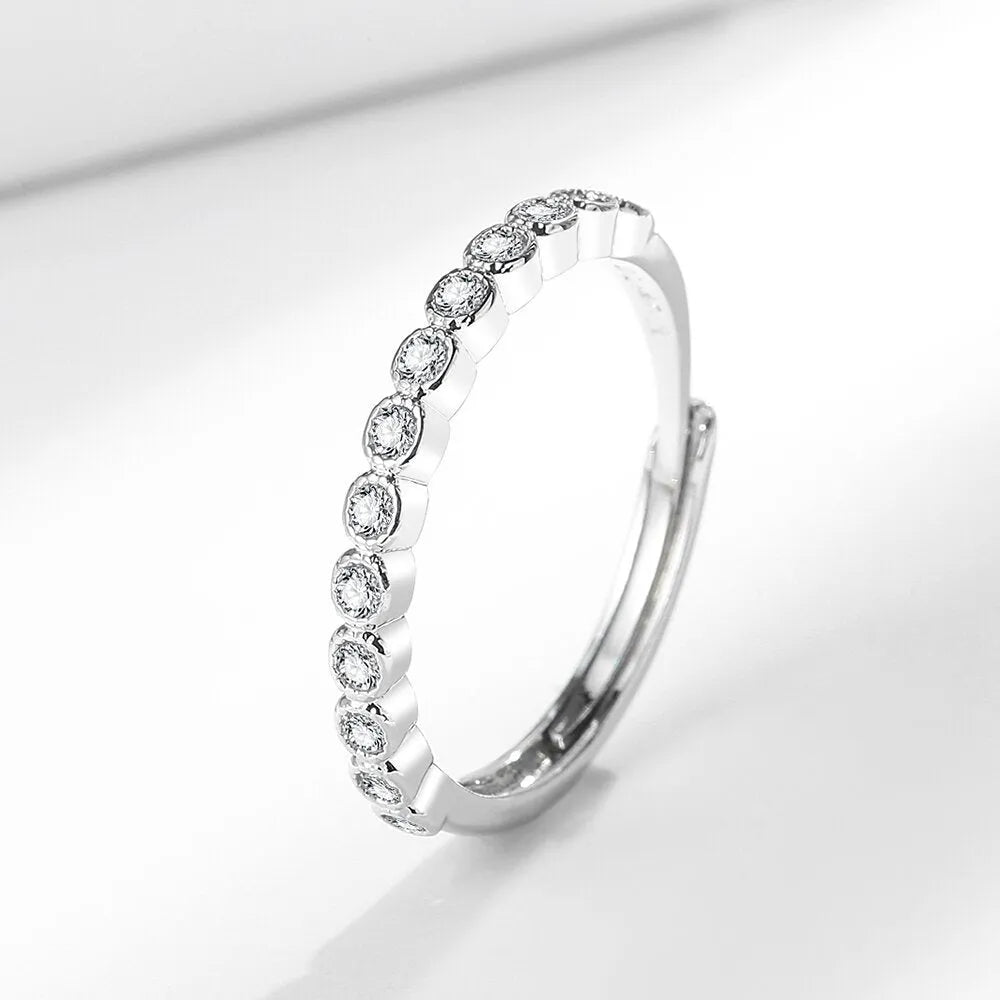 Women's geometric diamond tail open mouth ring in electroplated copper with Korean styling