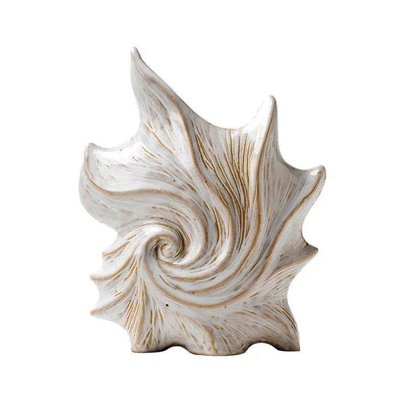 French art ceramic vase with coloured glaze in a European retro style.