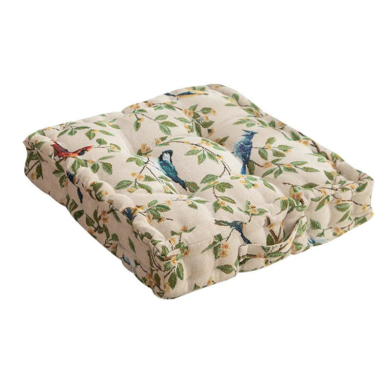 American style dining chair cushion showing 40×40×8cm dimensions with thick PP cotton filling