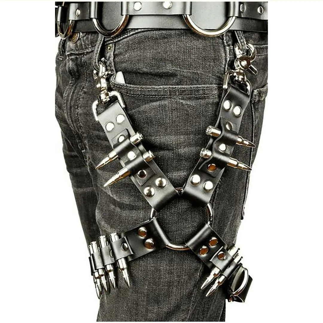 Black PU leather women's leggings showing leather-like texture and standard leggings cut