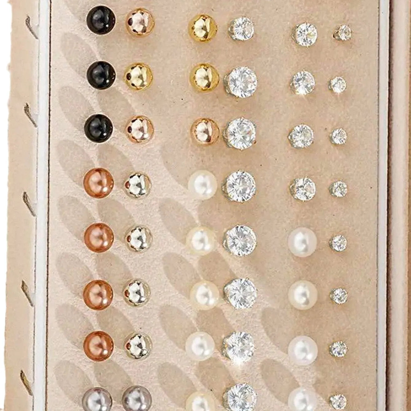 108 geometric drop earrings with round pearls in electroplated gold and yellow finish