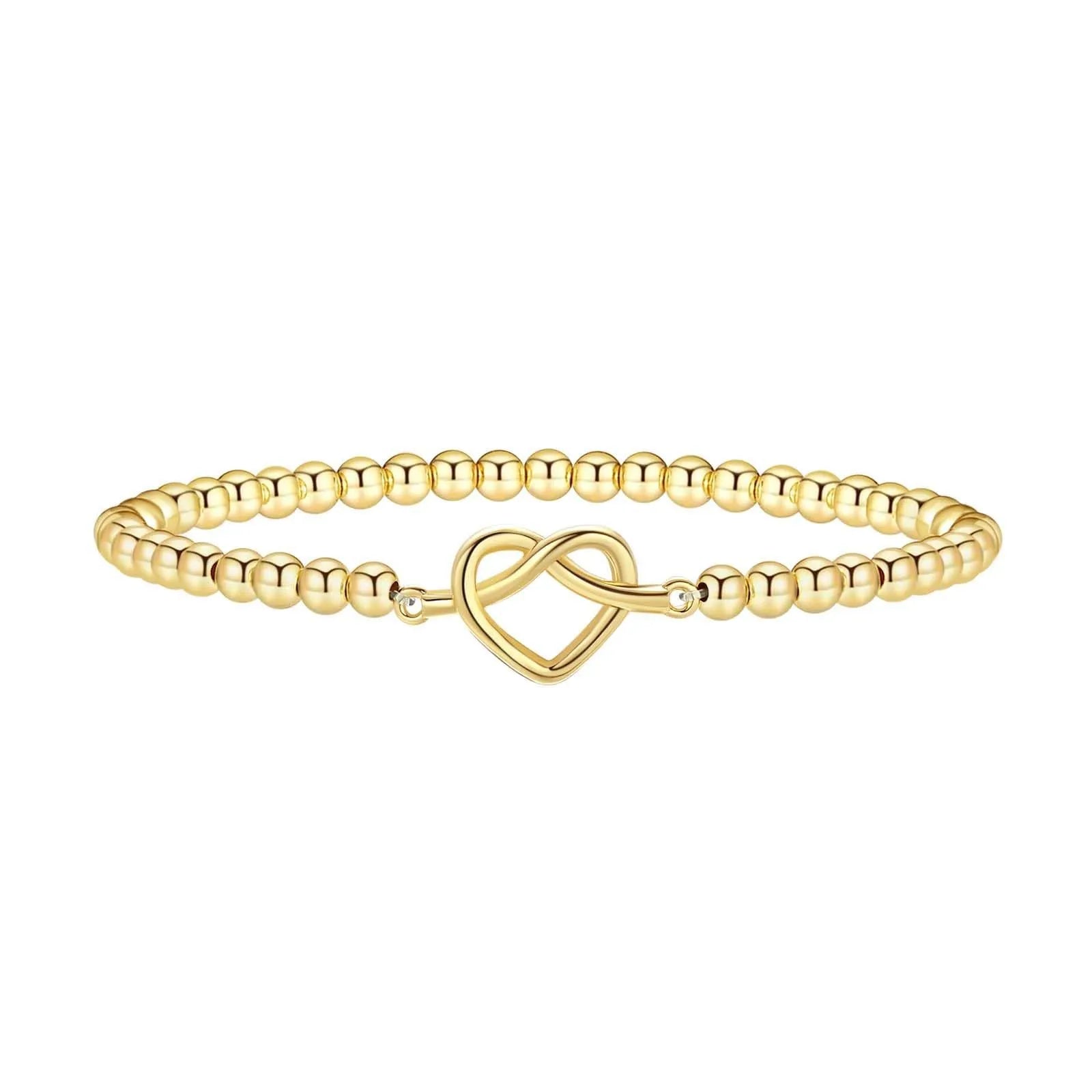 Adjustable stainless steel beaded bracelet with geometric round beads in six colour style options