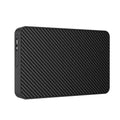 16TB high-speed portable mobile hard disk in black with ABS plastic shell showing dimensions