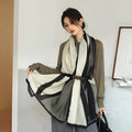 Vintage printed polyester scarf in mid-length 180x90cm size for autumn warmth