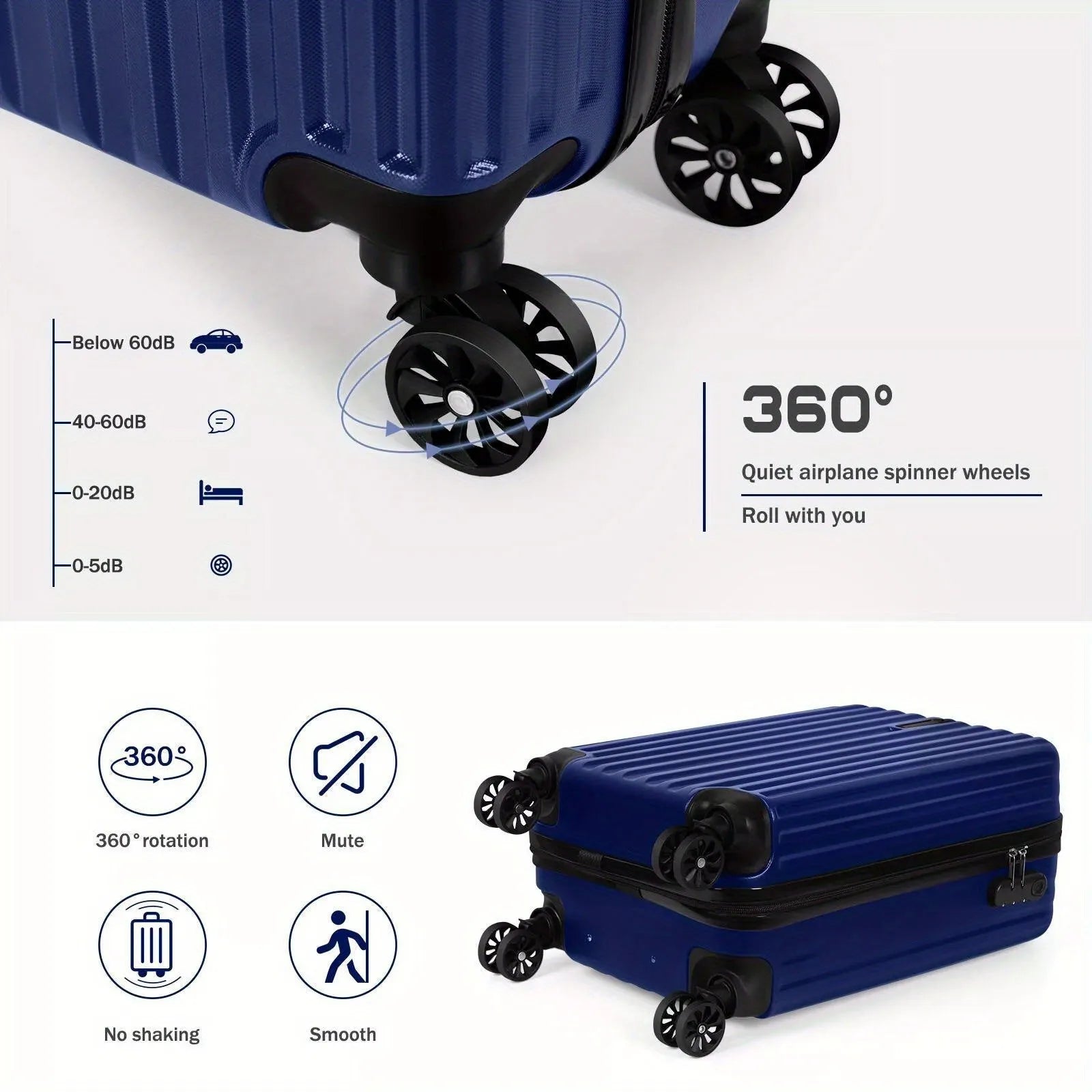 Aluminium alloy 14-inch and 20-inch luggage set with towel accessory for male travellers