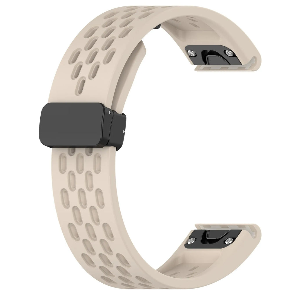 Quick-release watch strap for Fenix 8 and Fenix 7 Pro watches in various colours showing porous texture and included screwdriver tool.
