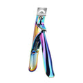 Titanium French U-shaped nail scissors with stainless steel blades in electrophoresis black finish