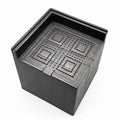 Black plastic bed and sofa foot risers four pack for furniture height adjustment