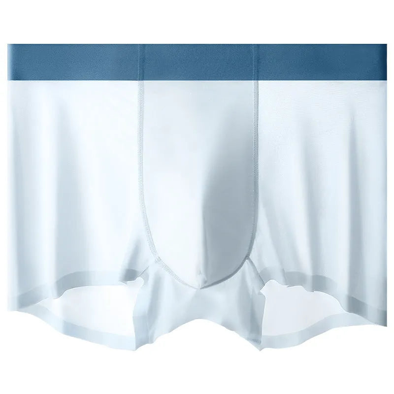 Men's ice silk graphene cooling antibacterial shorts in seamless mid-rise design