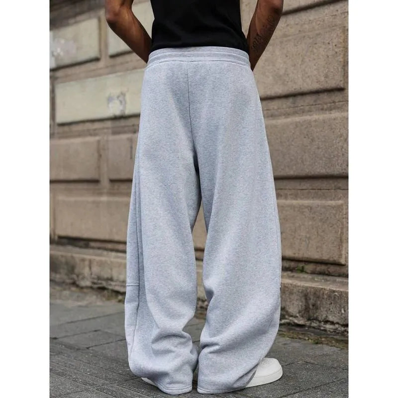 Men's high waist straight leg casual trousers in bamboo fibre rabbit fur blend available in multiple colours
