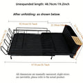 Retractable carbon steel cutlery drain rack in modern simplicity style