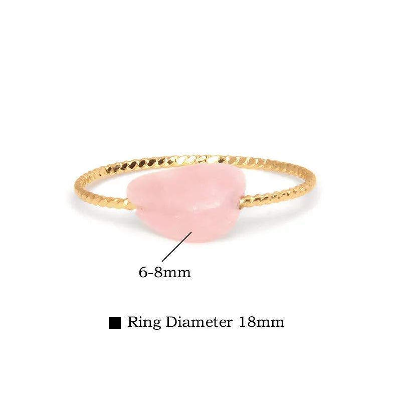 Geometric agate ring for women showing original design with natural stone texture