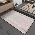 American style diatomite washroom floor mat with wood grain pattern on bathroom tiles