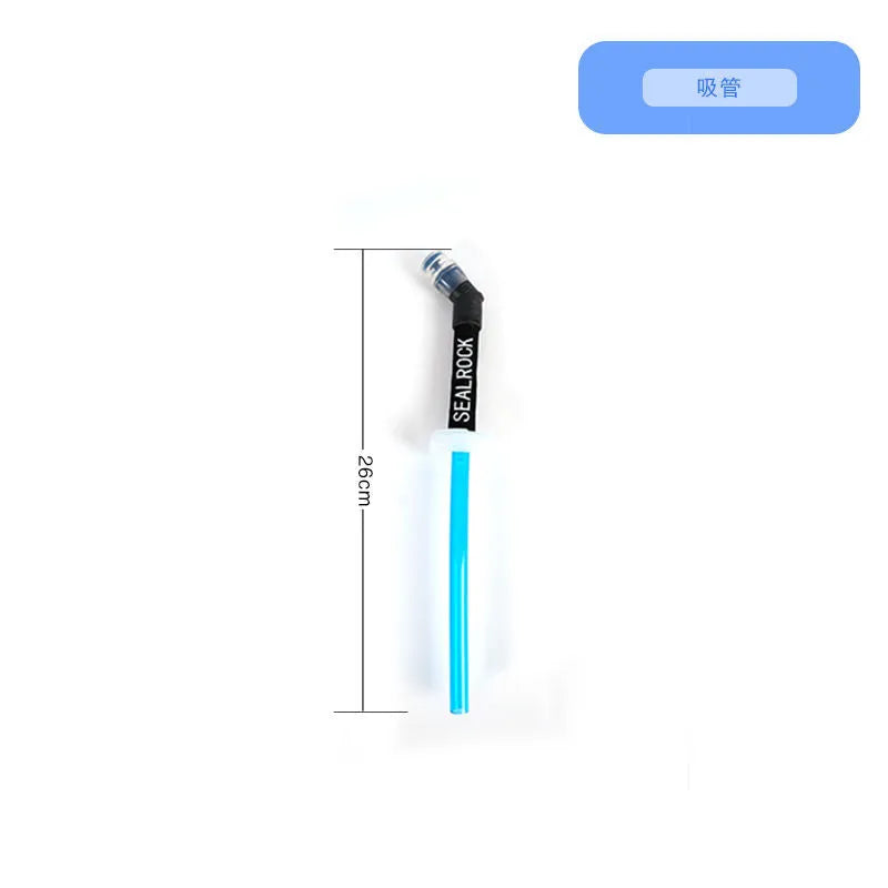 Plastic portable drinking straw with flexible suction tube for mountain climbing and biking