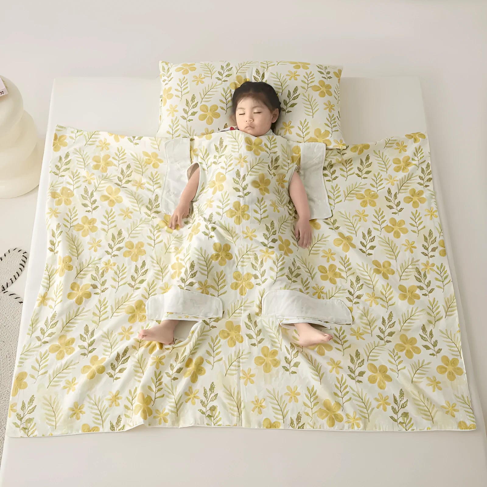 Anti-kick summer blanket in polyester with antimicrobial filling showing colour pattern options