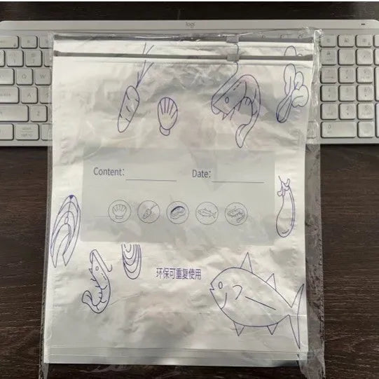 Aluminium foil resealable storage bags in three sizes with zip lock closure