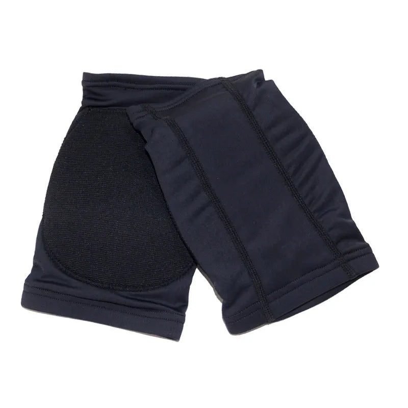 Ballet dance knee pads in skin colour or black options with size range from XS to XL for knee protection