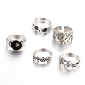 Black alloy poker ring with spade design and adjustable band