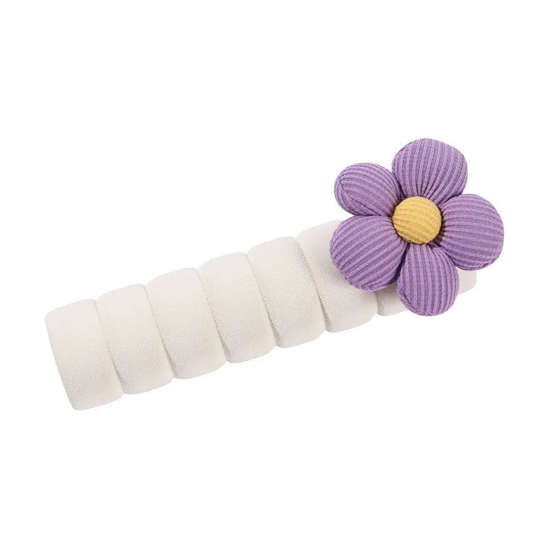 Round flower pattern door handle protective cover in PEVA material with non-slip interior